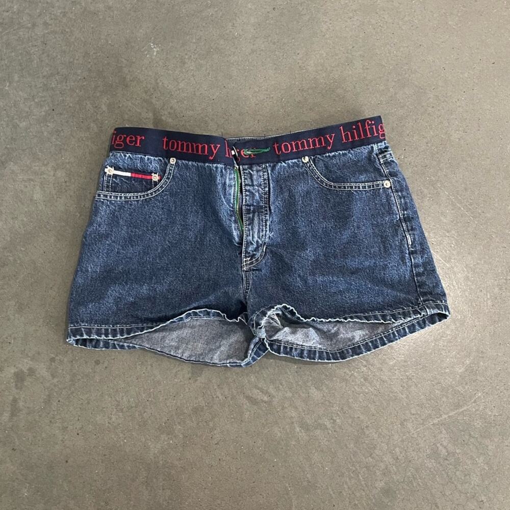 Vintage Tommy Hilfiger boxer strap shorts size 9 90’s jeans